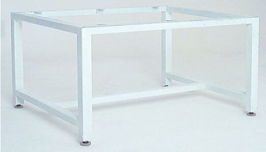 Glove box support stand in powder-coated steel with levelling feet, 59"W  |  1681-51 displayed