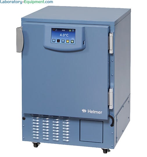 Energy-efficient iLR105-GX Lab ADA Undercounter Refrigerator by Helmer Scientific in 5.3 cu. ft. model with Advanced iC3 interface | 6707-17A displayed