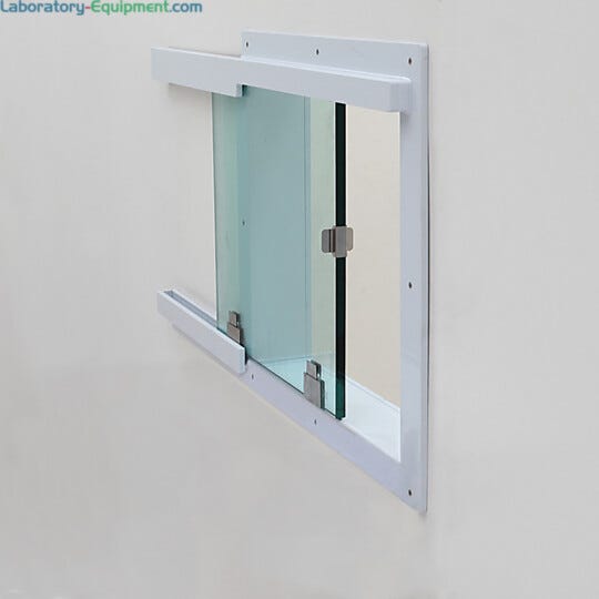 The polypropylene pass-through frame and shelf are resistant to most chemicals