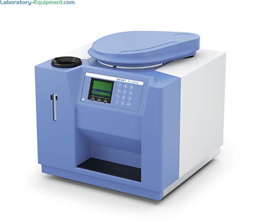 The compact, semi-automated C 200 Calorimeter from IKA measures caloric values for samples in educational labs  |  6925-38 displayed