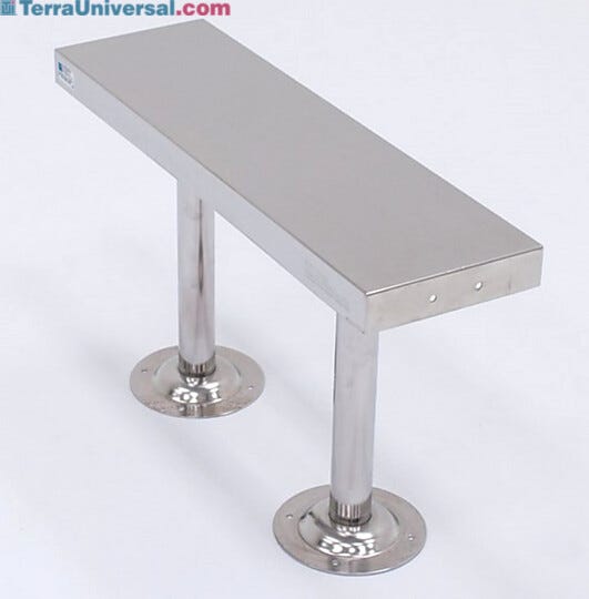 Stainless Steel Floor Mounted Modular Bench | 9599-00-2 displayed