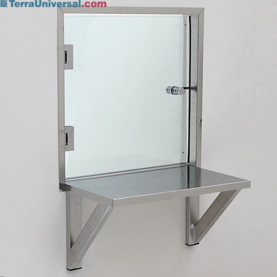 Quick, convenient through-wall transfer of materials in labs, pharmacies, medical offices and manufacturing facilities  |  1702-71 displayed