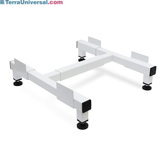 Small 4"H powder-coated FFU base stand with adjustable leveling feet | 6605-60-S displayed