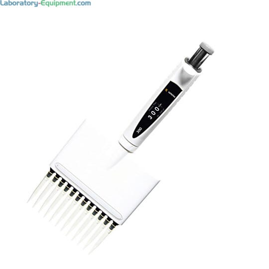 Proline Plus mechanical pipette with 12 channels are compatible with Sartorius Optifit Tips and Safety Space filter tips  |  5702-81 displayed
