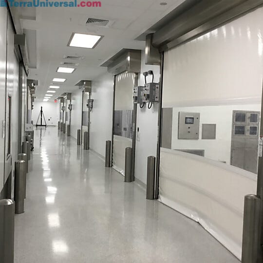 Rite-Hite ISO-Clean® roll-up doors deliver lasting durability and superior contamination control for cleanroom environments