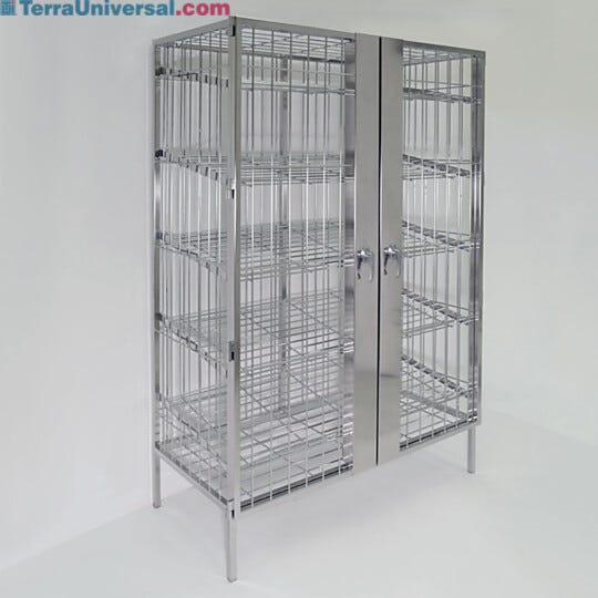 Stainless steel security storage cabinet with a 40 (20 mm) wafer box capacity  |  6012-71 displayed