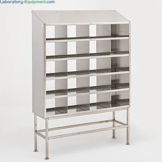 BioSafe 304 Stainless Steel Multifunctional Storage System includes 20 slots and slope top