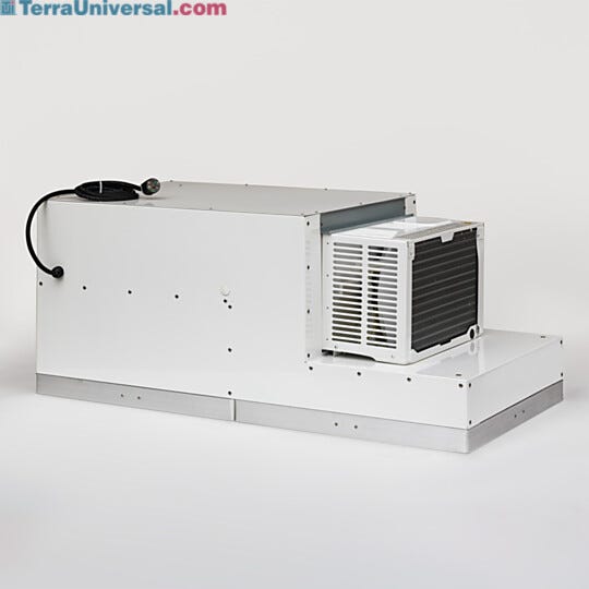 Terra's Smart® ECM Air Conditioning Fan Filter Unit provides recirculating air conditioning to without disrupting positive pressure laminar flow rooms. | 6611-13 displayed