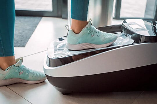 SoleMate SM-76C Automatic Shoe Cover with a 1000 capacity covers shoes in three seconds; keeps cleanrooms, medical facilities, labs and real estate showings cle  |  5608-17 displayed