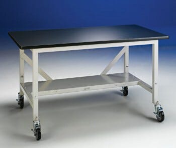 Stationary and mobile adjustable-height stands for Protector and Precise Glove Boxes (mobile stand shown with 5" casters) | 3643-22 displayed