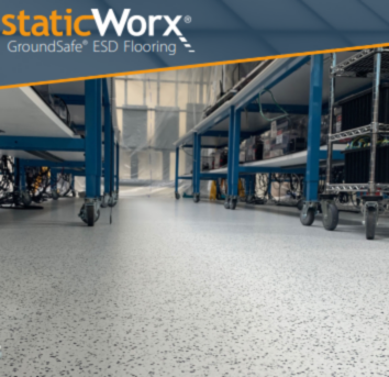 StaticWorx GroundSafe ESD flooring provides reliable static control across cleanroom environments   |  1017-63 displayed