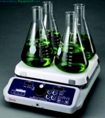 Super-Nuova™ designed with a sturdy ceramic top and aluminum body with 4 independently controlled stirring positions  |  4100-10 displayed
