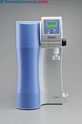 Barnstead GenPure Water Purification System by Thermo Fisher Scientific produces 2L/min of Type 1 ultrapure water; offers USP-complying conductivity measurement | 1714-PP-04 displayed