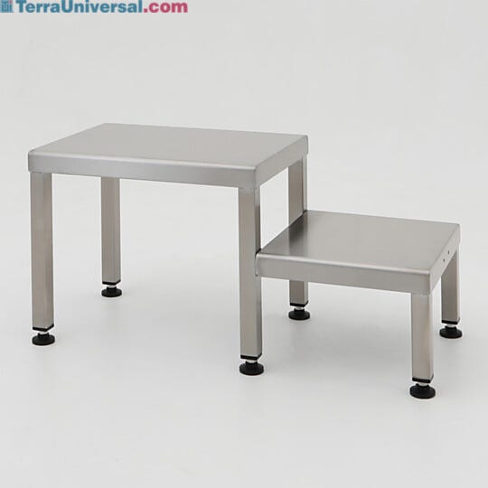 Two level gowning bench helps minimize unnecessary bending; ideal for cleanroom gowning procedures while sitting to put on or remove coveralls and footwear  |  1530-35A displayed