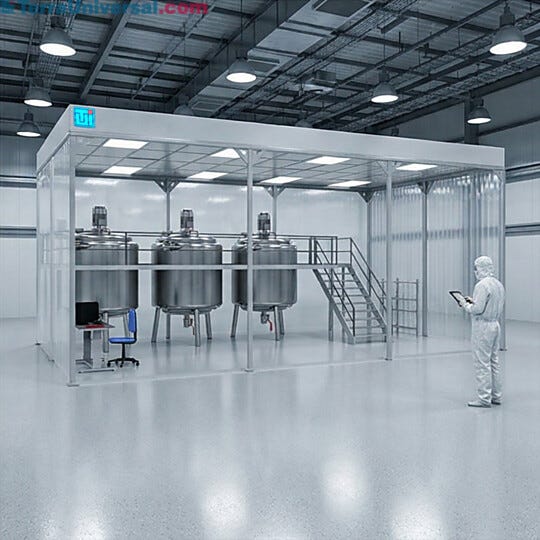 Contamination-controlled high bay cleanroom with extended vertical clearance for tall equipment and large systems | 6604-PP-07 displayed
