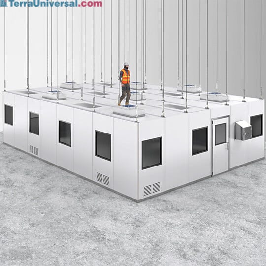Terra's BioSafe® Ceiling Panels are fully walkable, self-spported or suspended from facility ceiling.