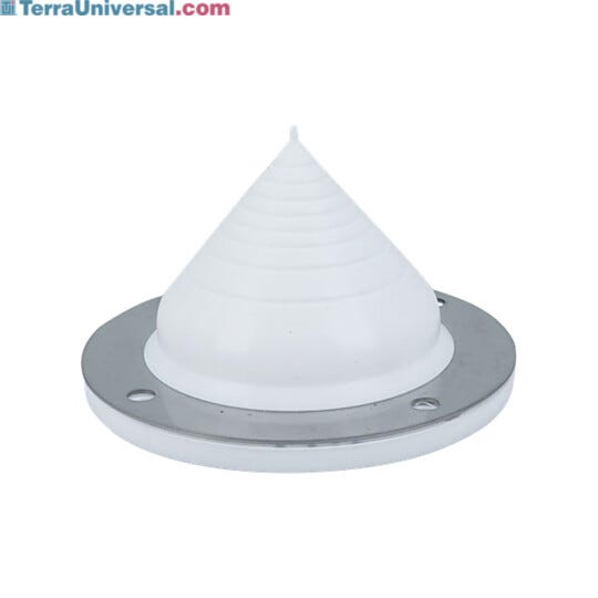 The silicone wall boot 4" W x 4" D x 2" H forms a flexible and sanitary seal, and can be cut to custom sizes   |  2900-63 displayed