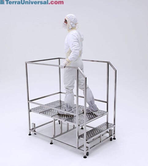 BioSafe cleanroom work platforms are versatile platforms for performing cleanroom servicing tasks on a large work area  |  2806-89 displayed