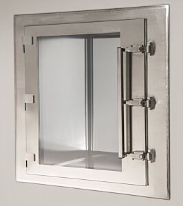 CleanMount® CleanSeam™ flush-mount pass-through features rounded, seamless interior; ideal for strict sterilizing protocol