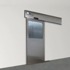 Stainless steel half view right sliding pre-hung automatic door  |  5556-13-RS displayed