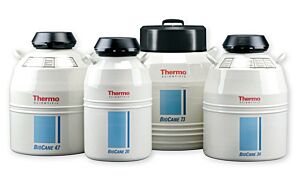 These vessels can store biological samples for long periods of time without replenishing liquid nitrogen.  |  4901-11 displayed