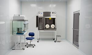 Office space converted to an ISO 7 cleanroom