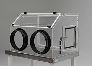 Acrylic ValuLine® portable glove box provides a low-humidity, low-particle environment  |  3308-50 displayed