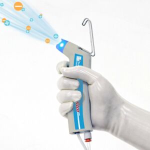 This Ionizing Blow-off Gun neutralizes static surface charges and removes particles with a burst of clean air or nitrogen  |  2005-55 displayed