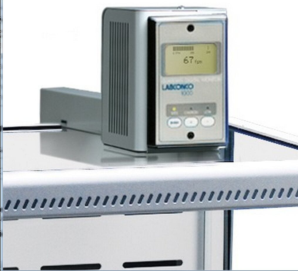 Airflow Monitor; Guardian 1000, Digital, Labconco, 120V 3646-45