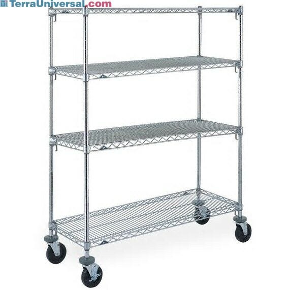 Mobile Metro Super Adjustable Super Erecta 4Shelf Industrial Wire
