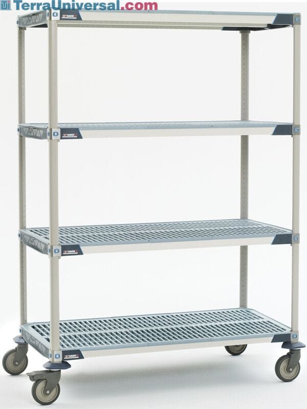 MetroMax i Open Grid Shelves Mobile Shelving by InterMetro