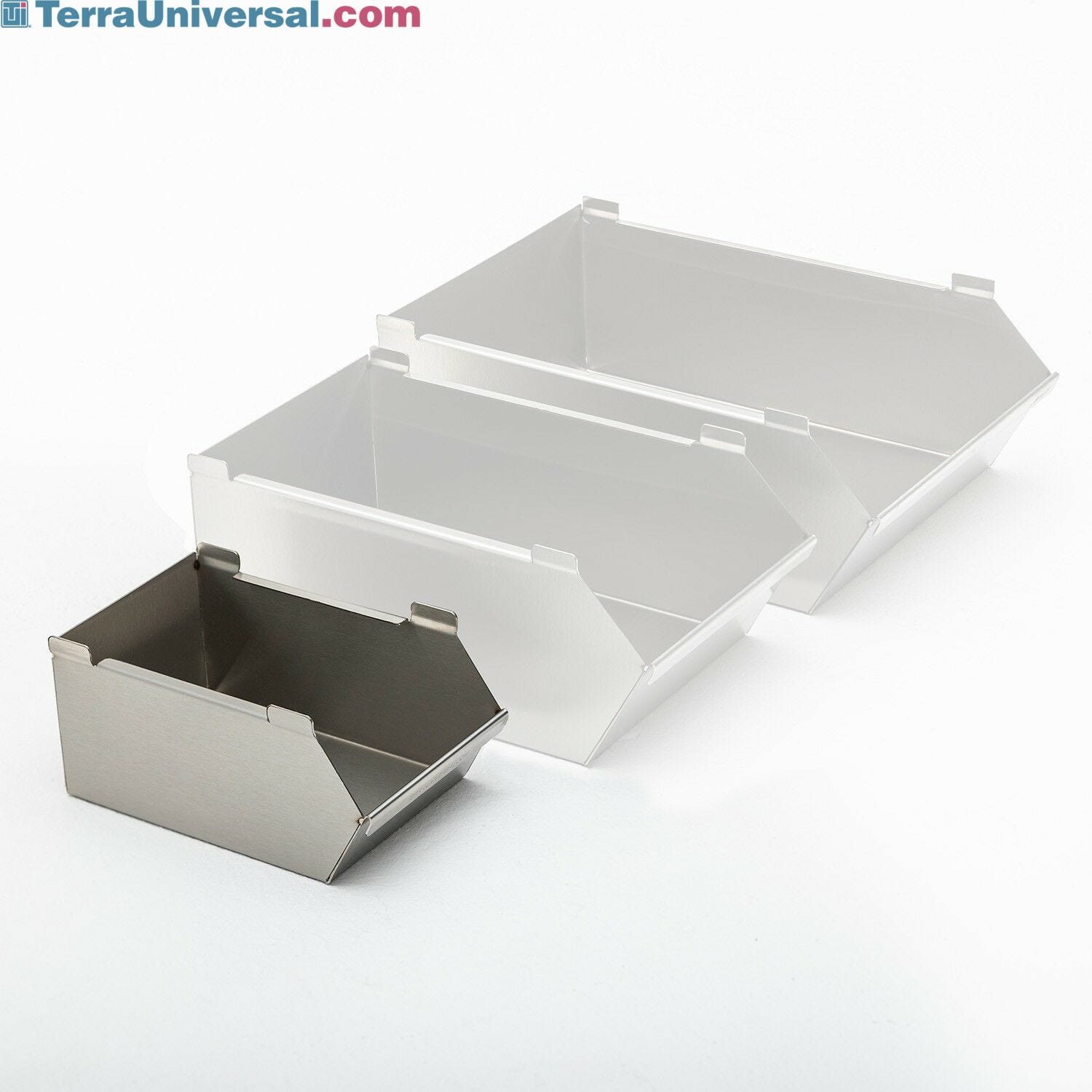 Mobile Storage Rack Bin; Small, Stainless Steel, 4.25