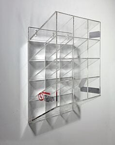 Safety Glasses Holder; ValuLine™ Acrylic, 9.75" W x 5.75" D x 14.875" H, 12 Compartments, Wall Mount