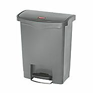 Waste Receptacle; Step-On, 16.7"W x 10.6"D x 21.1"H, 8 gal, Gray, Medical, Rubbermaid