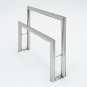 Lean Rail; Dual Support Rail System, 304 Stainless Steel, 48" W x 11" D x 36" H, Floor Mounted
