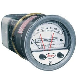 Differential Pressure Gauge; 0-2.0" WC, Photohelic®, Uninstalled