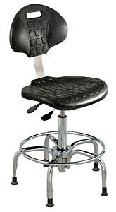 Chair; ISO 8, Polyurethane, Tubular Steel, 16" - 21" Seat Height, Glides, UniqueU UUS-L-HG, Biofit