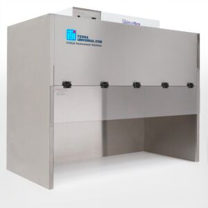 Hood; BioSafe® Universal Vertical Laminar Flow Station, 304 Stainless Steel, 36" W x 25" D x 42" H, Frame Material: 304 Stainless Steel, 120 V