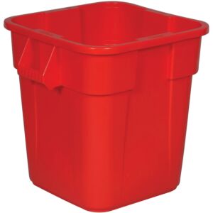 Waste Receptacle; BRUTE, LD Polyethylene, 25.13" W x 21.5" D x 22.5" H, 28 gal, Red, Rubbermaid