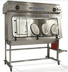 Compounding Aseptic Isolator; VersaFlow, 304 Stainless Steel, 88" W x 32" D x 79.5" H, 3 Glove Ports, GermFree, 120 V