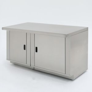 Cabinet Workbench; 60" W x 30" D x 31" H, 304 SS Base, 304 Stainless Steel Top