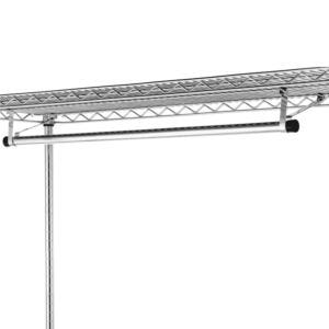 Garment Hanger Tube; Chrome-Plated Steel, 72"W for 18"D Shelf
