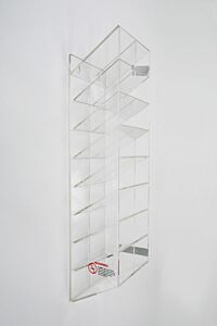 Safety Glasses Holder; ValuLine™ Acrylic, 6.5" W x 5.75" D x 26.375" H, 16 Compartments, Wall Mount