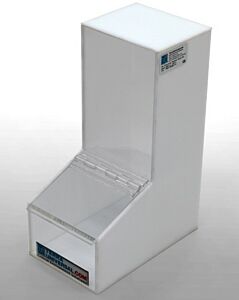 Dispenser; Small Parts, Acrylic, 5"W x 8"D x 11.5"H, 1 Compartment, Benchtop/Wall Mount