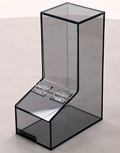 Dispenser; Small Parts, Static Dissipative PVC, 5"W x 8"D x 11.5"H, 1 Compartment, Benchtop/Wall Mount