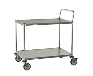 Cart; Grade A Pharma, Stainless Steel, 2 shelves, 24" W x 36" D x 39" H, InterMetro, CRLS432NFS