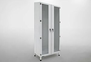 Garment Cabinet; PCS, SDPVC, No Overhead Storage, 40" W x 26.5" D x 79.3" H, Shelves, Reinforced Doors