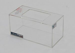 Dispenser; Cleanroom Hat, Acrylic, 12"W x 6"D x 6"H, 1 Compartment, Benchtop