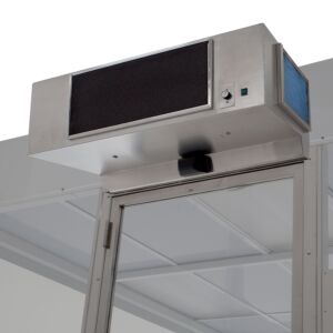 Air Curtain; 304 Stainless Steel, High Velocity, ULPA filtered, 120V, 48"W x 17.5"D x 19"H