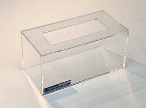 Dispenser; Glove, Acrylic, 12"W x 6"D x 6"H, 1 Compartment, Benchtop